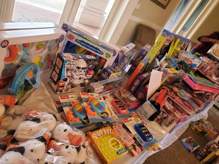 A selection of toys at the holiday giveaway
